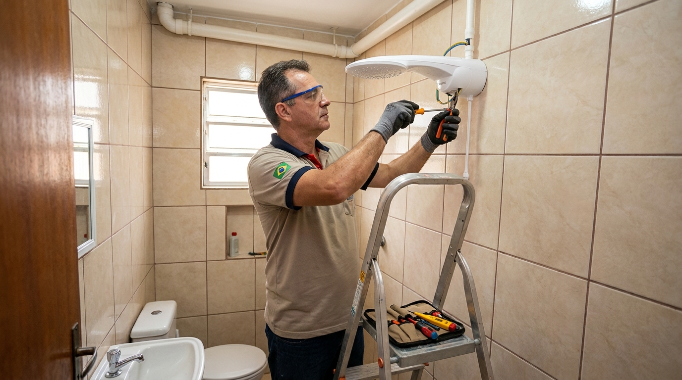 Instalação com pressurizador em Maringá-PR